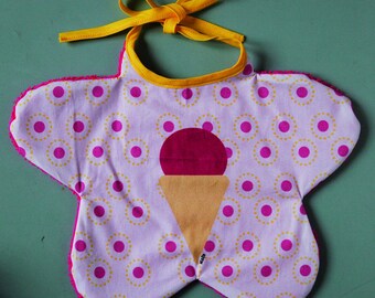Raspberry ice baby bib