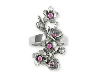 Cherry Blossom Ring Jewelry Sterling Silver Handmade Flower Ring CBL1-SR