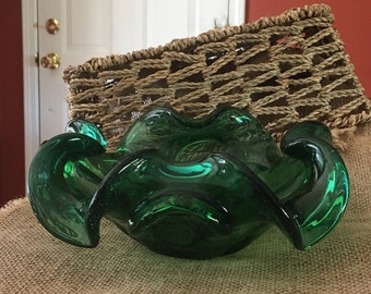 Vintage Emerald Green Dish