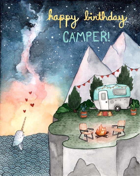 Happy Birthday Camper Card
