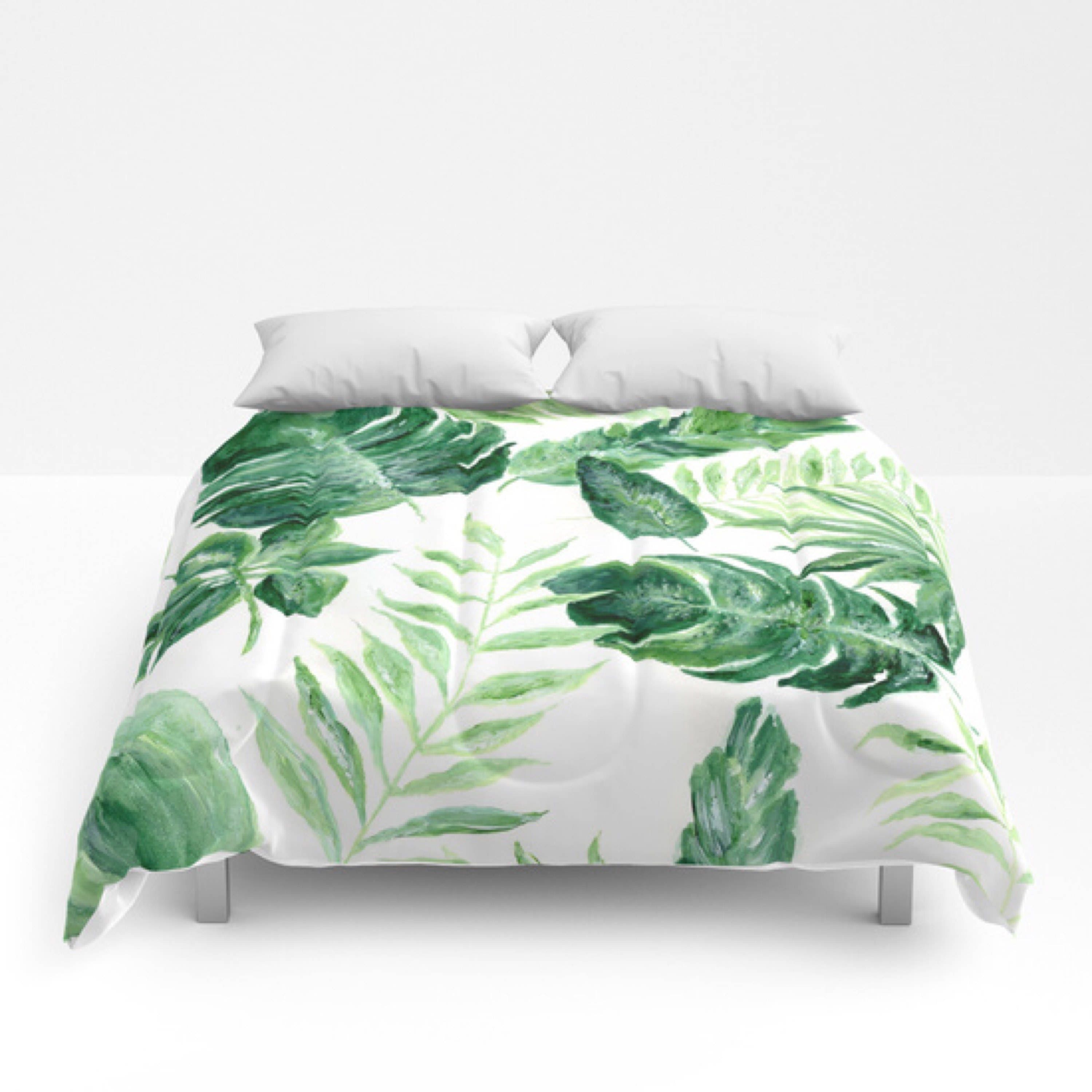Tropical Leaf forter green white forter leaf full