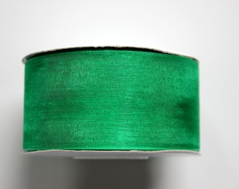 1 1/2"Organza Ribbon - Emerald Green - 25 yard Spool