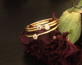 Cubic Zirconium stackable rings