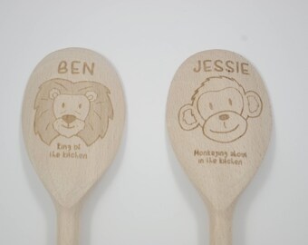 Personalised wooden spoons