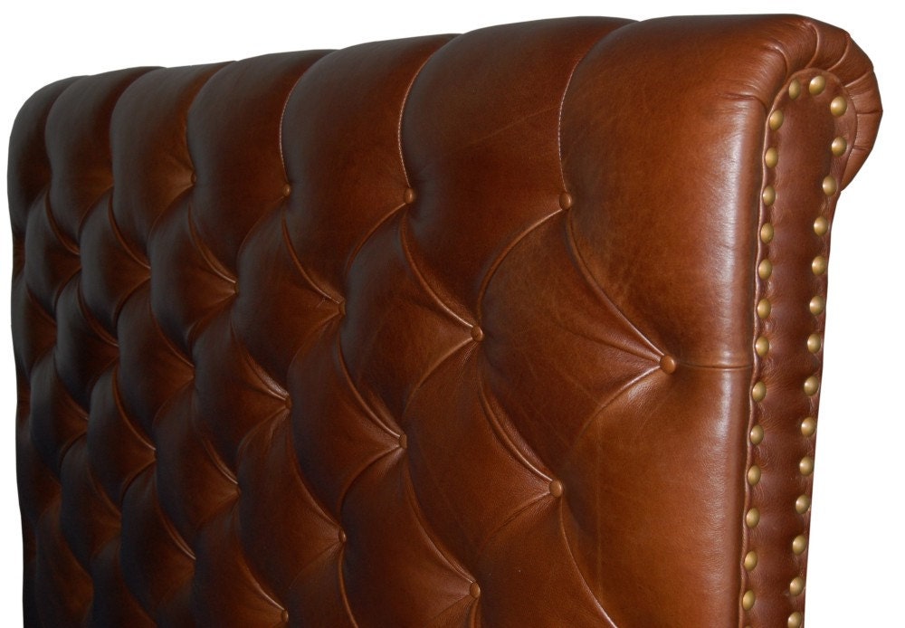 Queen Size Chesterfield Headboard Deep Button Diamond Tufting