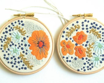 Floral Hoop, Embroidery Art, Hoop Art, Wall Decor, Hand Embroidery, Floating Flowers, Embroidered Flowers