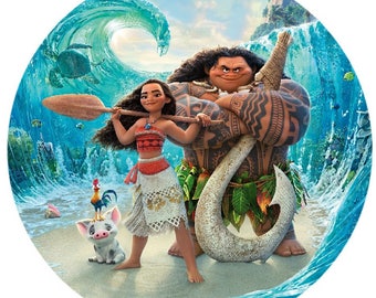 Moana Round Edible Cake Image Topper Frosting Icing Sheet