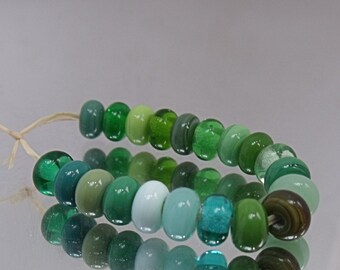Hedgerow Mix, Lampwork Spacer Beads, SRA, UK