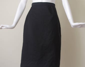 PRADA black silk pencil skirt 42/small