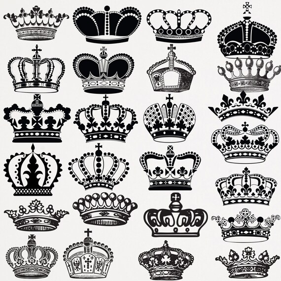 Crown Clip Art Crown Silhouette Clip Art Digital Crowns Clip