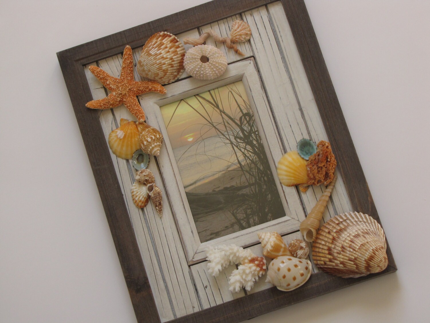 Seashell Photo Frame Shell Picture Frame Beach Decor Beach