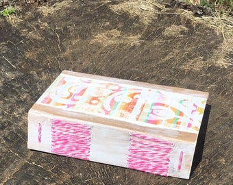 Long Bound Mini Smashbook - Junk Journal - Handbound Blank Book - Art Book