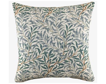 William Morris Willow Bough Cushion, Leaf Print Pillow, Botanical Decor, Floral Cushion Cover - Free Shipping UK