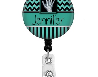 Badge Reel - Id Badge Holder - Badge Holder - ID Badge Reel - Retractable Badge - X Ray Technician - Name Badge Holder - Nurse Badge Reel -