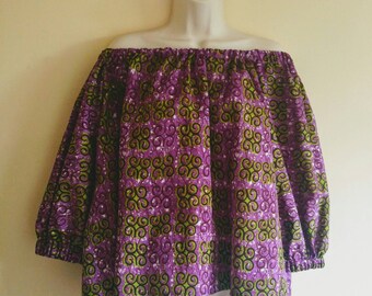 Free fitting off shoulder summer top