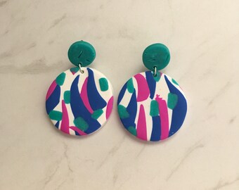 Circle drop earrings - 'Lauren'
