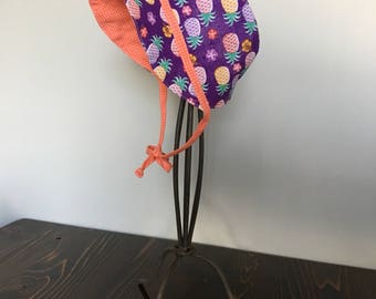 Bonnet- Pineapple/Purple