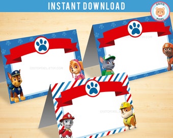 Food Label Paw Patrol | Instant Download | Paw Patrol Birthday | Paw Patrol Decoration | Paw Party Favor | Paw Patrol Printable | OsitoPixel