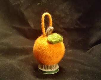Felted Ornament--Orange
