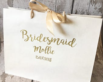 Bridesmaid Gift bag, Bridesmaid Proposal, Wedding Gift bag, Maid of Honour Gift bag, Mother of the Bride Gift Bag, Father of the Bride Gift
