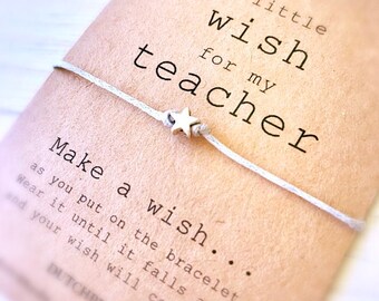 Teacher appreciation gift - wish bracelet - high school college kindergarten - graduation gift bracelet - student jewelry dutchpearl
