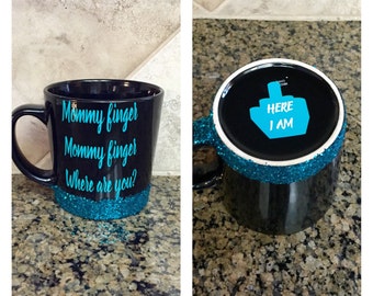 ON SALE Finger family song you tube - mommy finger coffee mug - daddy finger mug - funny mom mug - mom life mug - middle finger mug