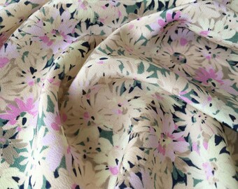 Crêpe de chine printed silk Haute Couture - 90cm x 40cm
