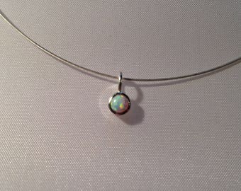 Pendant in silver 925/-with Opal