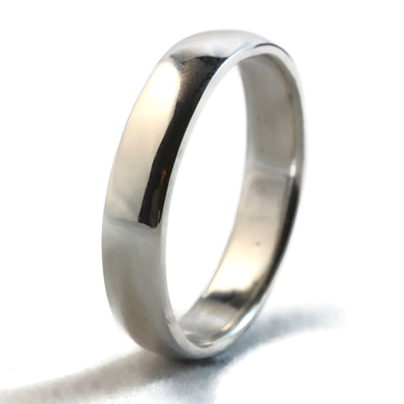 Sterling Silver Ring Wedding Band Mens Comfort Fit Wedding