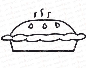 Pie SVG - Homemade Pie Graphic - Pie Clipart - Pie DXF - Pir Cut File for Cricut and SIlhouette