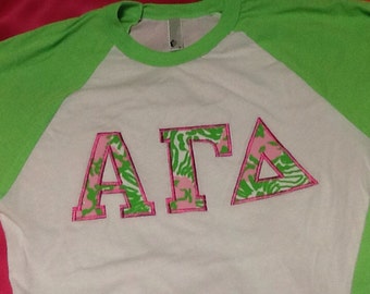 Phi Mu Lilly Baseball Shirt In Size Xs To Xl