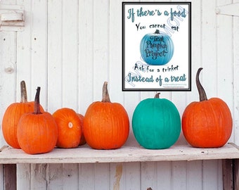 teal pumpkin sign printable