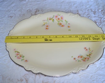 Virginia Rose 15 Inch Oval Serving Platter by Homer Laughlin