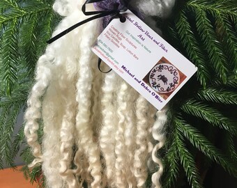 Teeswater LONG Locks, 11” White Lamb