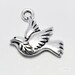 Peace Dove Charm, 19x19mm, Pewter with Antique Silver Plated Finish, Made in USA, #TC169