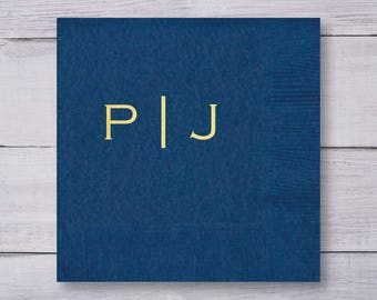 Wedding Cocktail Napkins, Party Napkins, Personalized Napkins, Beverage Napkins, Monogrammed Napkins, Monogram, Home Decor, Bar Cart, 1403