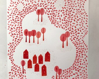 Village (III) . original drawing