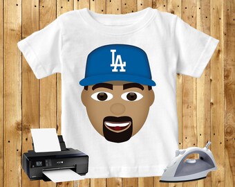 LA Player 2 Iron On Transfer Digital Art - INSTANT DOWNLOAD