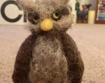 Handmade Needle Felted Owl