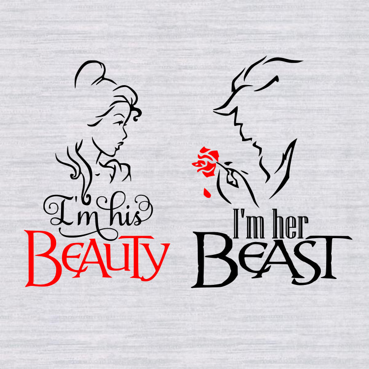 Beauty and the Beast SVG files Disney couples shirt svg