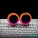 12 mm Glow in the Dark Safety Eyes, Glowing Craft Eyes, Amigurumi Eyes, Pink Safety Eyes with Washer G071