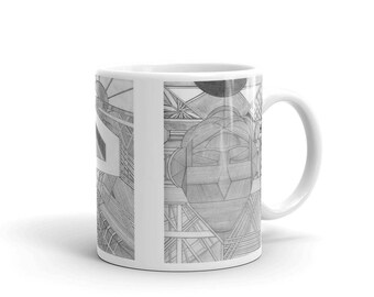 Doublehead 3 Drawings Mug