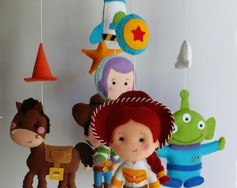 Baby Mobile Baby Mobiles Hanging Toy Story Bedding Nursery Mobile Crib Baby Shower Woody Buzz Lightyear Jessie Bullseye Aliens Spaceship