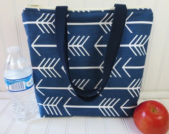 Insulated Lunch Tote - Teacher Lunch Bag - Lunch Bag for Women - Lunch Tote Bag - Large Lunch Tote - Monogrammed Lunch Bag - Arrow Tote