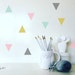 Geometric Triangle Shape Wall Decal Vinyl | Comes in 4 different trendy colors | 28 p/set | 5 x 5 cm p/p