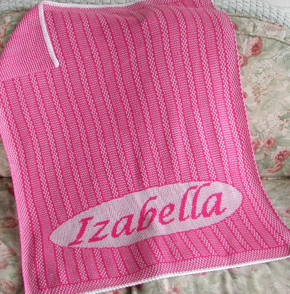 Personalized Knit Baby Blanket