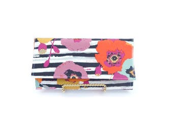 Women's floral clutch wallet, women's wallet, women's credit card holder, vegan wallet