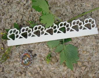 Cat paws 2024 border wood 6 mm wooden Littles embellishment