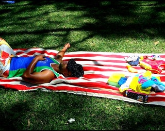 Picnic Blanket Outdoor Rug // with EXTRA PADDING // you pick fabric colour and print // Waterproof Front and Back