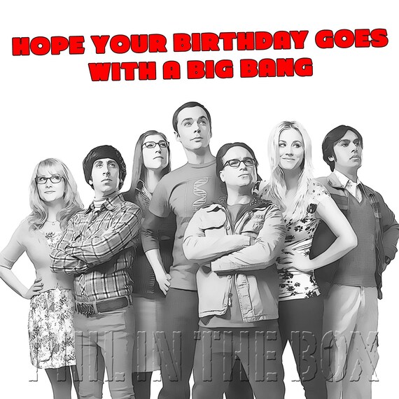 Items Similar To Big Bang Theory Birthday Card Big Bang Birthday Tv Themed Birthday Card Card 